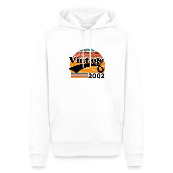 Jahrgang 2002 - Männer Premium Bio Hoodie - Weiß - Vorne - Nico (187cm)