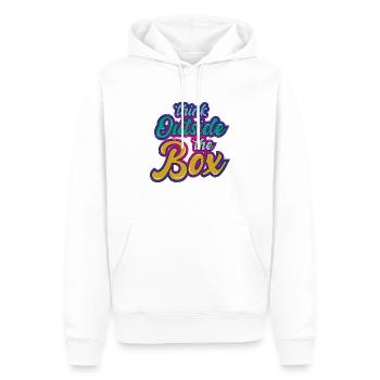 Sortez des sentiers battus - Sweat à capuche Premium bio Homme - blanc - Devant - Nico (187cm)