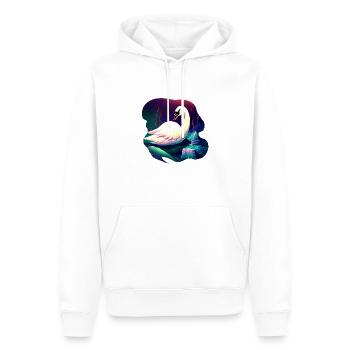 Schwan - Männer Premium Bio Hoodie - Weiß - Vorne - Nico (187cm)