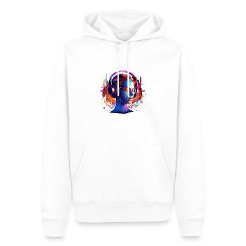 illustration of A DJ, colorful - Men’s Premium Organic Hoodie - white - Front - Nico (187cm)