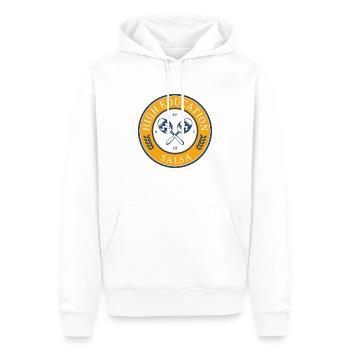Salsero para siempre - Männer Premium Bio Hoodie - Weiß - Vorne - Nico (187cm)