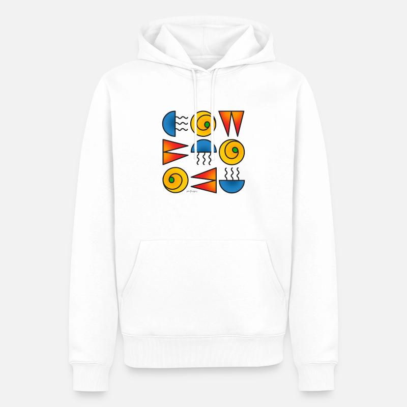 Modèle Moda 100623 3 - Sweat à capuche Premium bio Homme - blanc