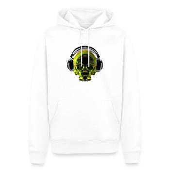 Métal lourd - Sweat à capuche Premium bio Homme - blanc - Devant - Nico (187cm)