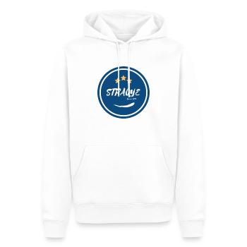 Logo original - Sweat à capuche Premium bio Homme - blanc - Devant - Nico (187cm)