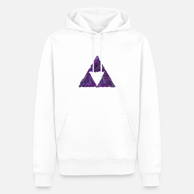 Bismuth Force トライフォース - Sweat à capuche Premium bio Homme - blanc