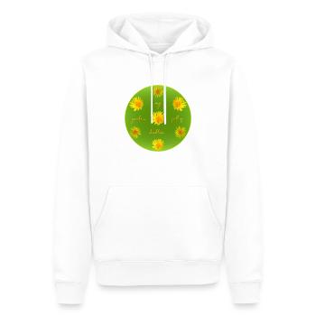 Pissenlit de jardin pissenlit - Sweat à capuche Premium bio Homme - blanc - Devant - Nico (187cm)