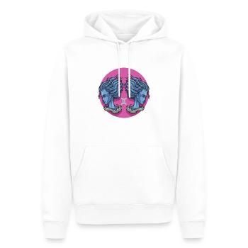Zodiac - Star Sign - Gemini - pos - Männer Premium Bio Hoodie - Weiß - Vorne - Nico (187cm)