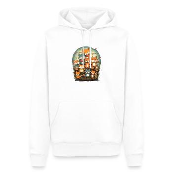 Skurrile Reise - Männer Premium Bio Hoodie - Weiß - Vorne - Nico (187cm)