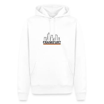 Francfort - Sweat à capuche Premium bio Homme - blanc - Devant - Nico (187cm)