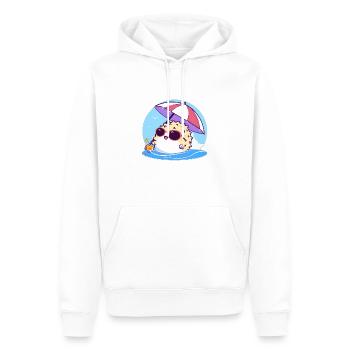 Kugelfisch-Paradies - Männer Premium Bio Hoodie - Weiß - Vorne - Nico (187cm)
