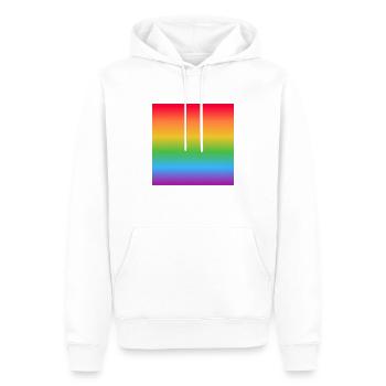 Regenbogenflagge Farbverlauf - Männer Premium Bio Hoodie - Weiß - Vorne - Nico (187cm)