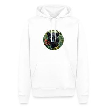 Schwarzer Panther - Männer Premium Bio Hoodie - Weiß - Vorne - Nico (187cm)