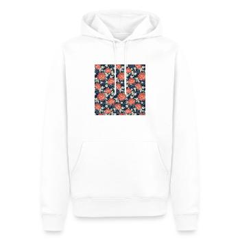 Rosen Nahtloses Muster Schöne Elegante Ästhetik - Männer Premium Bio Hoodie - Weiß - Vorne - Nico (187cm)