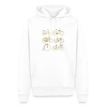 Fahrrad - Männer Premium Bio Hoodie - Weiß - Vorne - Nico (187cm)