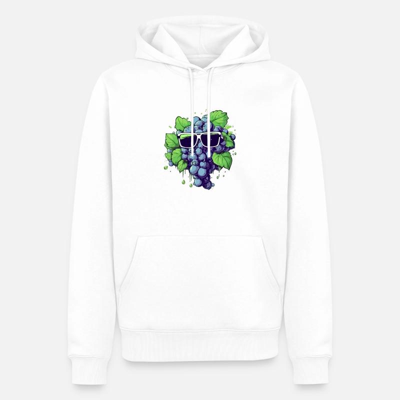 Grappe de raisin Harry - Sweat à capuche Premium bio Homme - blanc