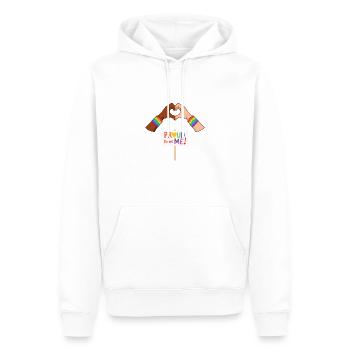 Proud to be ME! - Men’s Premium Organic Hoodie - white - Front - Nico (187cm)