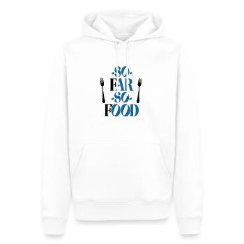 So weit, so das Essen - Männer Premium Bio Hoodie - Weiß - Vorne - Nico (187cm)