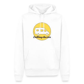 Lieblings-Kastenwagen - Männer Premium Bio Hoodie - Weiß - Vorne - Nico (187cm)