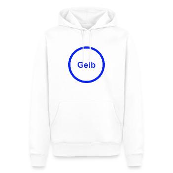 Gelb - Männer Premium Bio Hoodie - Weiß - Vorne - Nico (187cm)