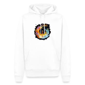 Flieder im Feenland - Männer Premium Bio Hoodie - Weiß - Vorne - Nico (187cm)