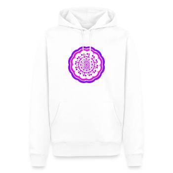 Purple Mandala - Men’s Premium Organic Hoodie - white - Front - Nico (187cm)