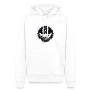 maya11 - Männer Premium Bio Hoodie - Weiß - Vorne - Nico (187cm)