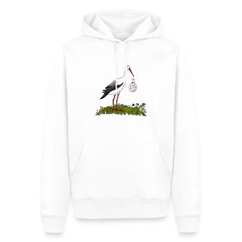 Storch - Männer Premium Bio Hoodie - Weiß - Vorne - Nico (187cm)