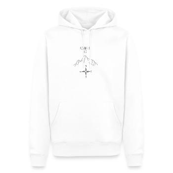 Nowhere to go - Männer Premium Bio Hoodie - Weiß - Vorne - Nico (187cm)