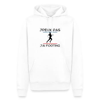 J'peux pas j'ai footing - Sweat à capuche Premium bio Homme - blanc - Devant - Nico (187cm)