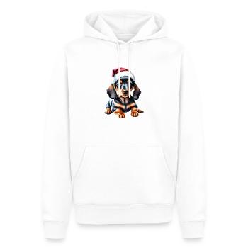 Dachshund Dog X-Mas Dog Owner Christmas Dogs - Sweat à capuche Premium bio Homme - blanc - Devant - Nico (187cm)
