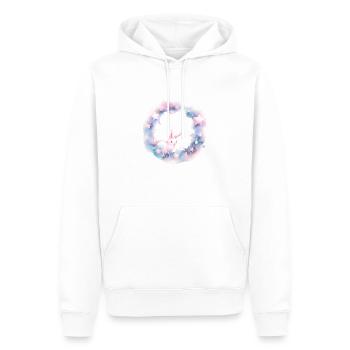Lapin Nuage - Sweat à capuche Premium bio Homme - blanc - Devant - Nico (187cm)