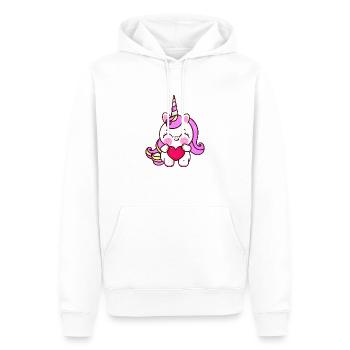 Unicorn Mythical Beast Unicorn Girl Unicorns - Men’s Premium Organic Hoodie - white - Front - Nico (187cm)