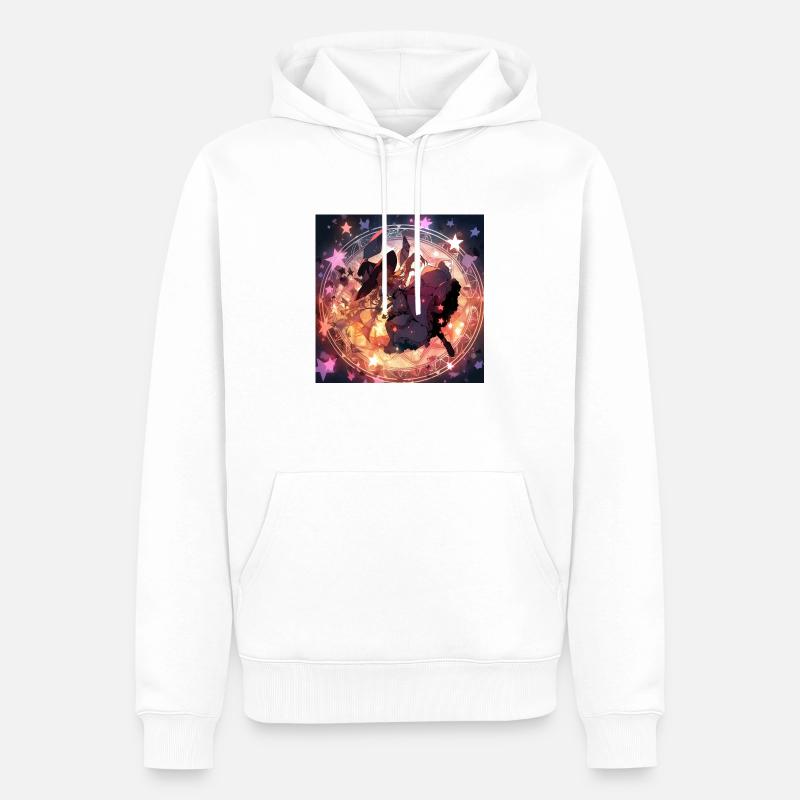 Die Sternenhexe - Männer Premium Bio Hoodie - Weiß
