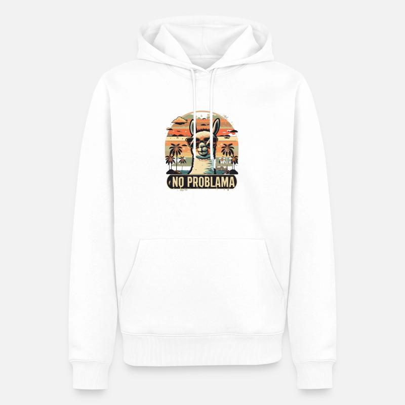 PAS DE PROBNLAMA - Sweat à capuche Premium bio Homme - blanc