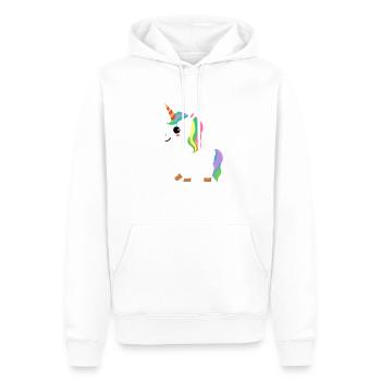 Unicorn Girl Unicorns Mythical Beast Unicorn - Men’s Premium Organic Hoodie - white - Front - Nico (187cm)
