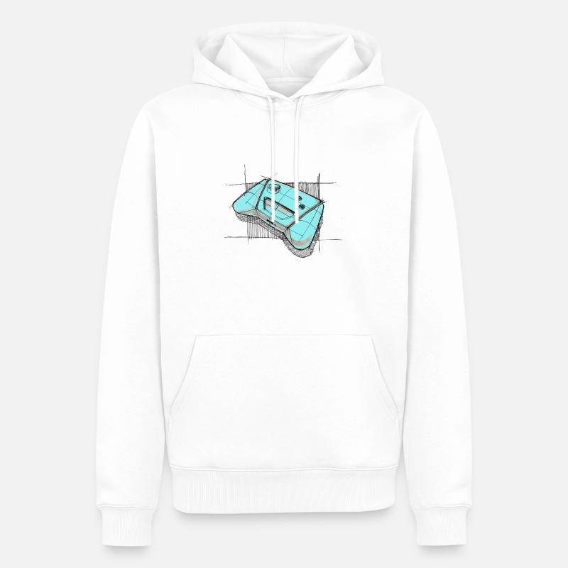Gamecontroller (Controller) - Männer Premium Bio Hoodie - Weiß