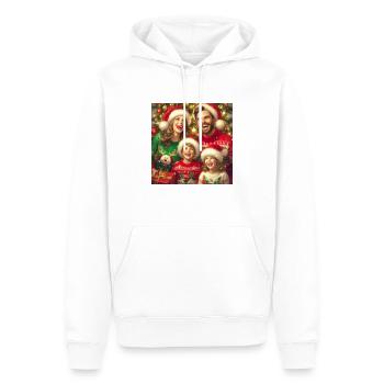 Heiligabend Weihnachtswaffel Geschenke Weihnachtsbaum - Männer Premium Bio Hoodie - Weiß - Vorne - Nico (187cm)