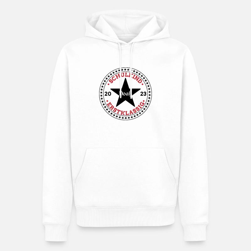 Écolier 2023 Noah Étudiant Top - Sweat à capuche Premium bio Homme - blanc