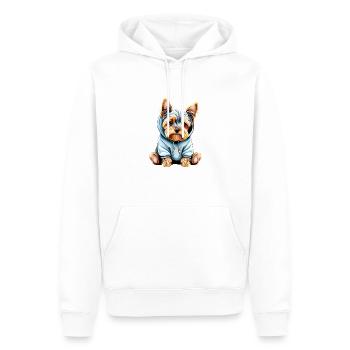 Yorkshire Terrier chiot chien propriétaire de chien - Sweat à capuche Premium bio Homme - blanc - Devant - Nico (187cm)