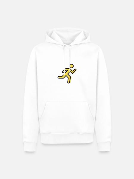 Tempo Icon - Männer Premium Bio Hoodie - Weiß