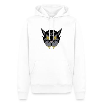 Katze - Männer Premium Bio Hoodie - Weiß - Vorne - Nico (187cm)