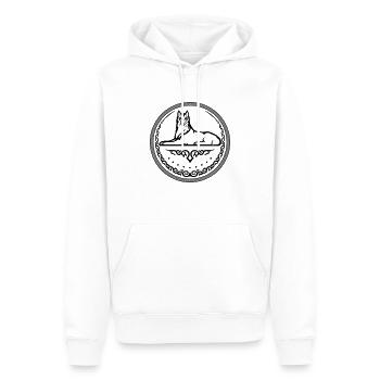Armoiries tchétchènes - Une couleur - Sweat à capuche Premium bio Homme - blanc - Devant - Nico (187cm)