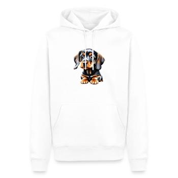 Teckel Chien Teckel Chiot Chien Propriétaire Chiens - Sweat à capuche Premium bio Homme - blanc - Devant - Nico (187cm)