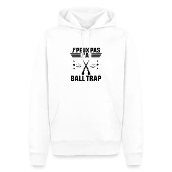 J'Peux Pas J'ai BallTrap - Sweat à capuche Premium bio Homme - blanc - Devant - Nico (187cm)