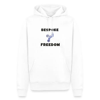 Bespoke Freedom Cycle Design - Men’s Premium Organic Hoodie - white - Front - Nico (187cm)