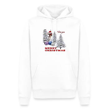 Merry Christmas - Men’s Premium Organic Hoodie - white - Front - Nico (187cm)