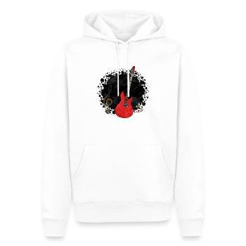 Gitarre - Männer Premium Bio Hoodie - Weiß - Vorne - Nico (187cm)