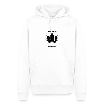 Murmure nocturne de l’érable - Sweat à capuche Premium bio Homme - blanc - Devant - Nico (187cm)