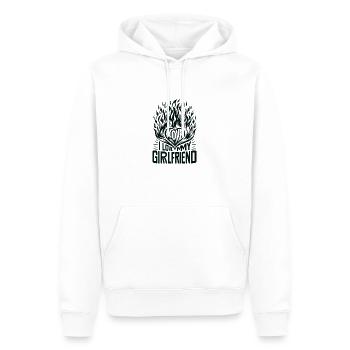 Flaming Passion - Männer Premium Bio Hoodie - Weiß - Vorne - Nico (187cm)