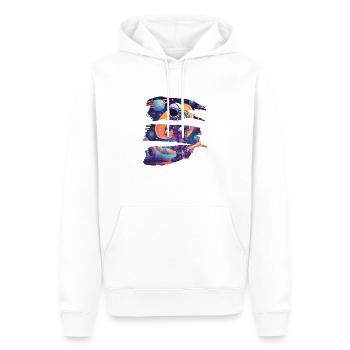 Astronaute Combinaison Spatiale Galaxy Walking - Sweat à capuche Premium bio Homme - blanc - Devant - Nico (187cm)